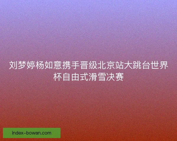 刘梦婷杨如意携手晋级北京站大跳台世界杯自由式滑雪决赛